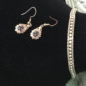 Earrings & Sparkly Vintage Bracelet